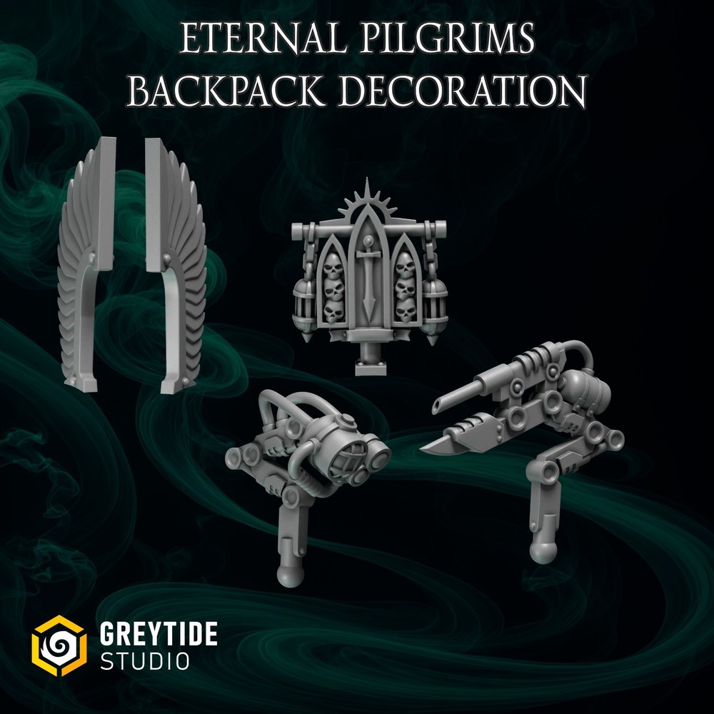 Eternal Pilgrims Big Armor Upgrade Bits | 16K Resin 3D Printed [Greytide]