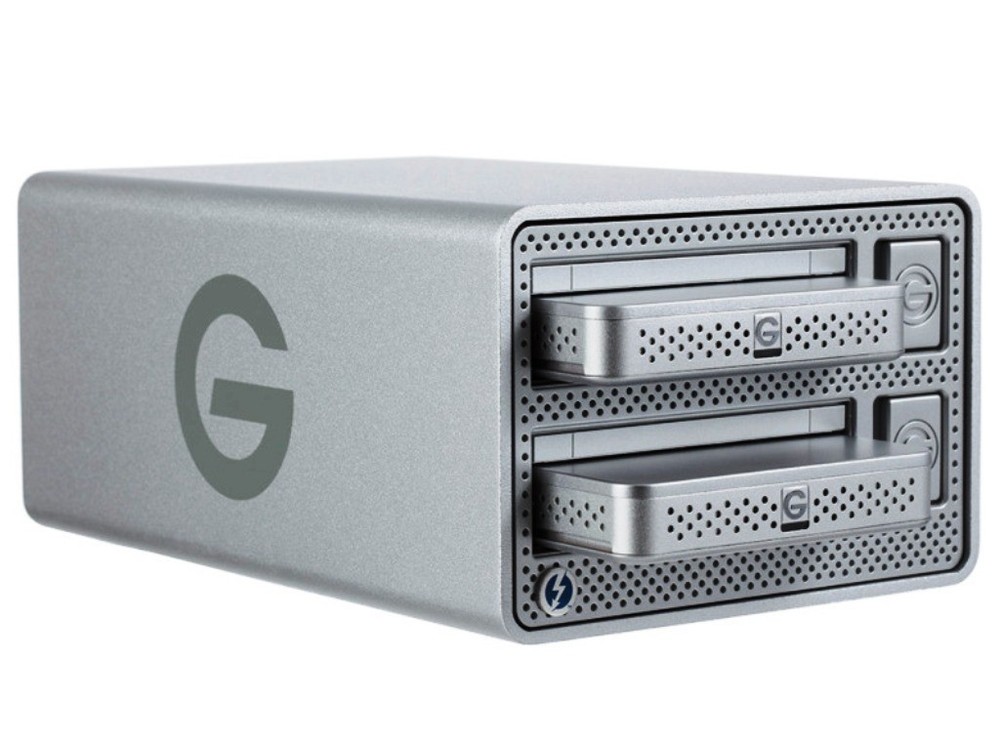 G-Technology G-DOCK EV Thunderbolt Raid Array w/2 - 1 TB USB-3 Drives & Manuals