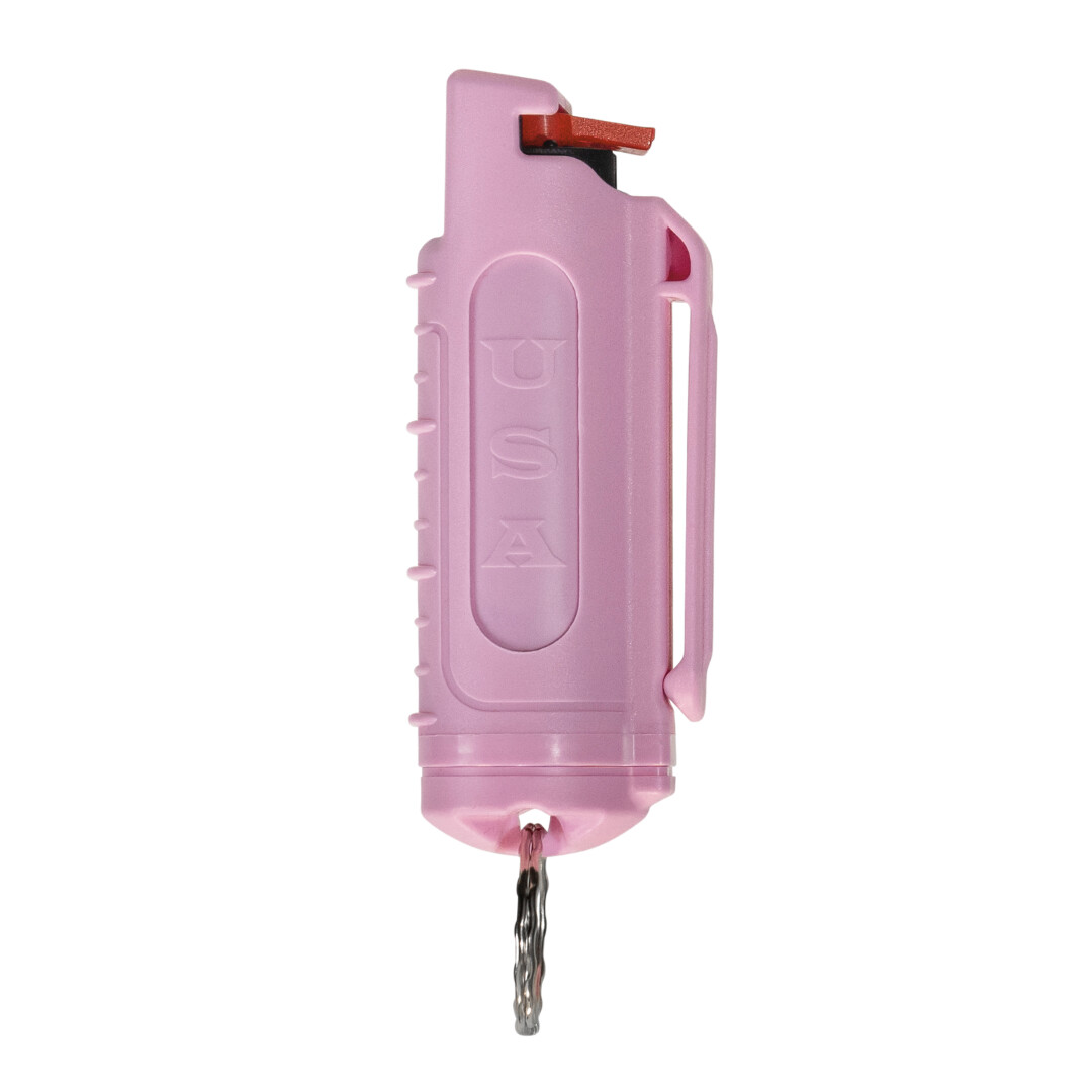 2 Police Magnum pepper spray .50oz pink molded keychain self defense protection