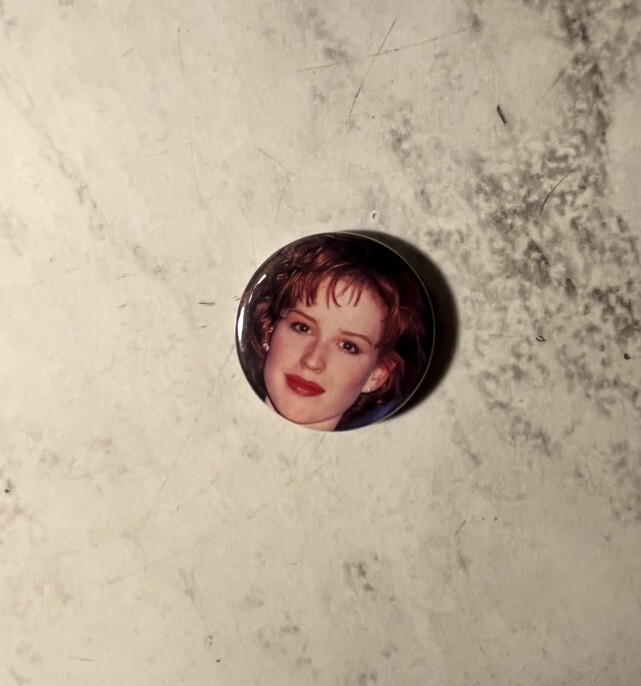 Molly Ringwald Pinback Button. Original Handmade 1.5” Button.