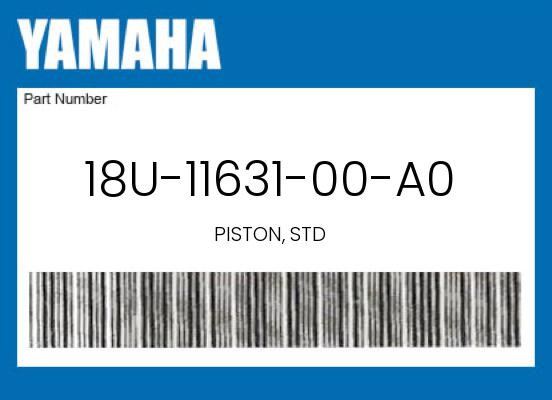 Yamaha Genuine Piston, Std - 18U-11631-00-A0