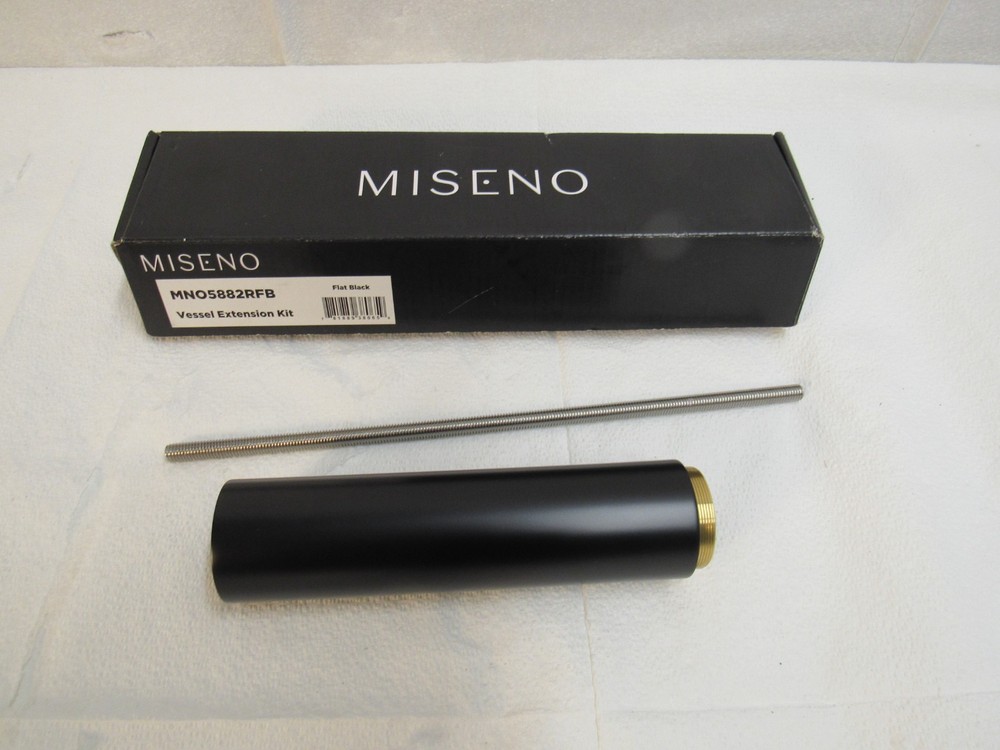 Miseno MNO5882RFB Flat Black Vessel Extension Kit