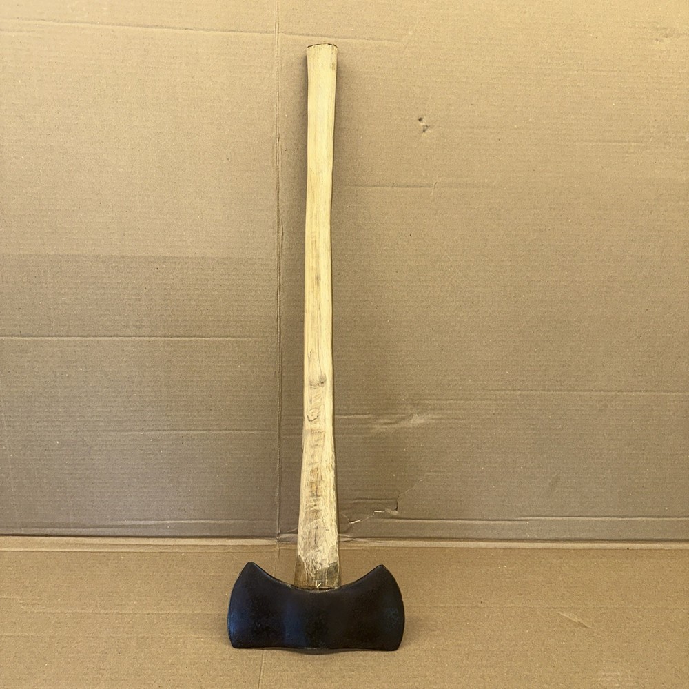 Vintage Double Bit Axe ~ Replacement 34” Handle ~ Head 10”x4-3/4” ~ SHARP!