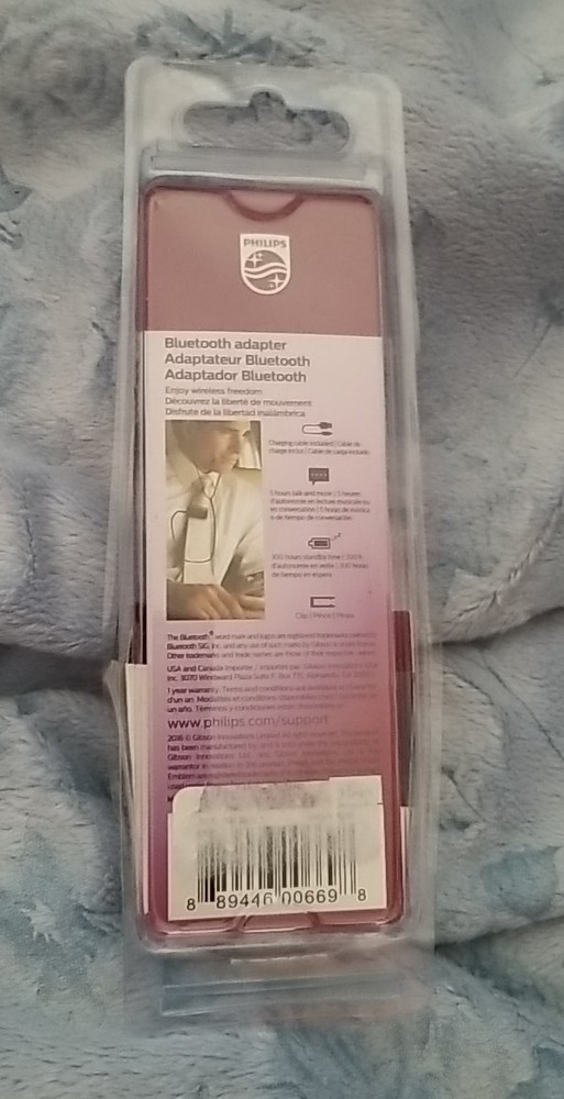 Philips Universal Bluetooth Adapter For Headphones Wireless 3.5 Jack Brand New