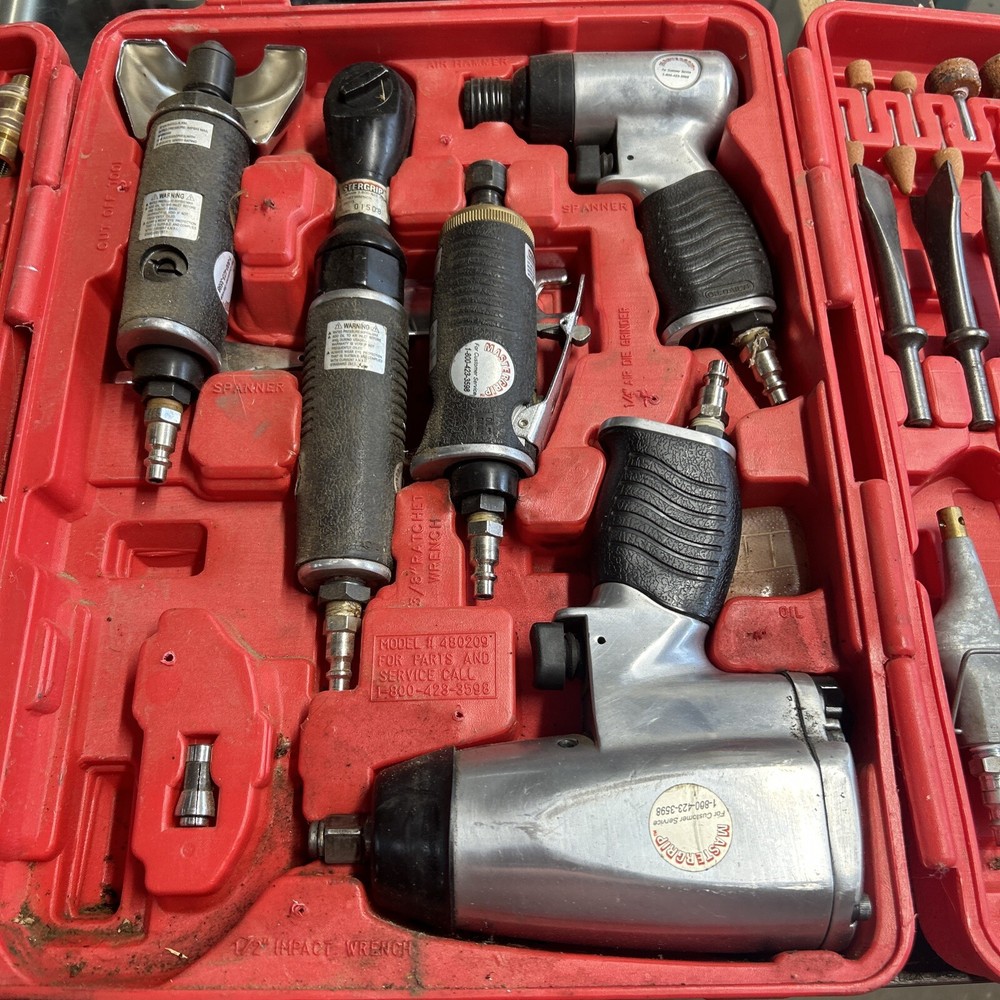 Mastergrip 77 pc Air Tool Set Missing Some Impact Spanner Die Grinder Ratchet ++