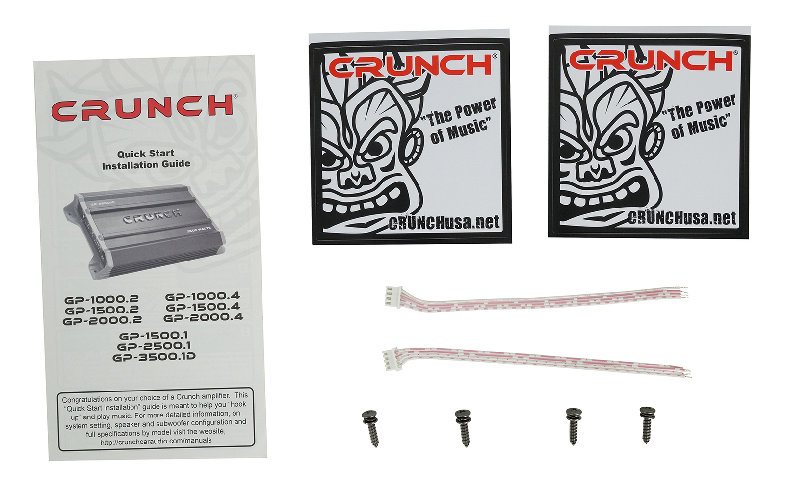 Crunch GP-1500.4 1500 Watt 4-Channel Car Stereo Amplifier Amp