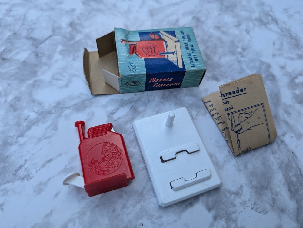 Vintage The CPC Automatic Needle Threader w/ instructions NOS (2)