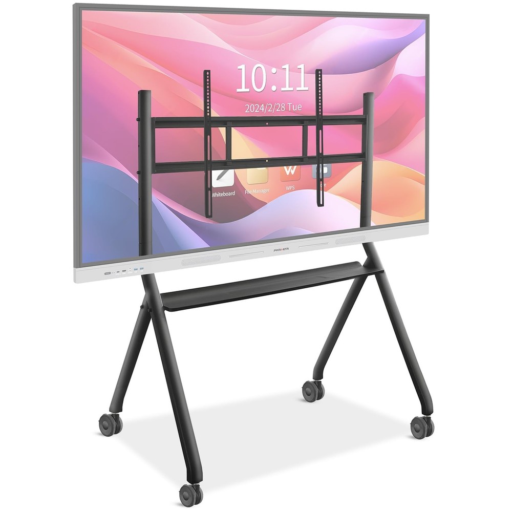 Interactive Whiteboard Portable Stand for 55"-86" Smart Board, Four Lockable ...
