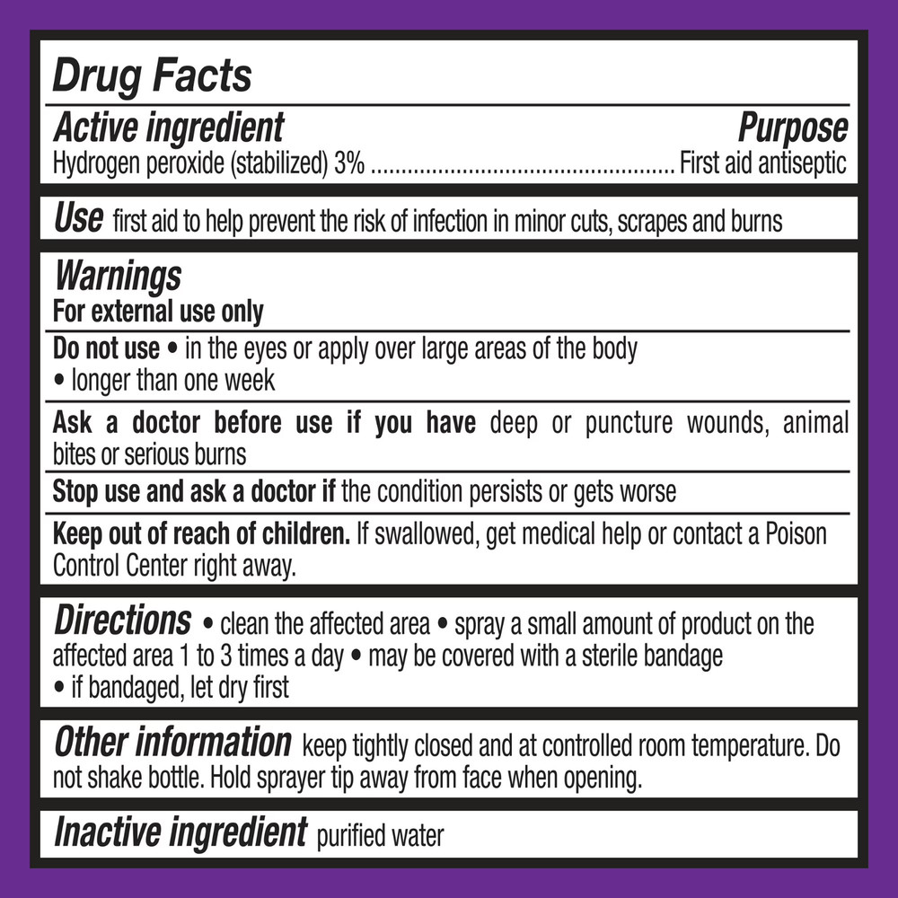 Equate 3% Hydrogen Peroxide Topical Solution Antiseptic Spray, 8 fl oz( pack 2)