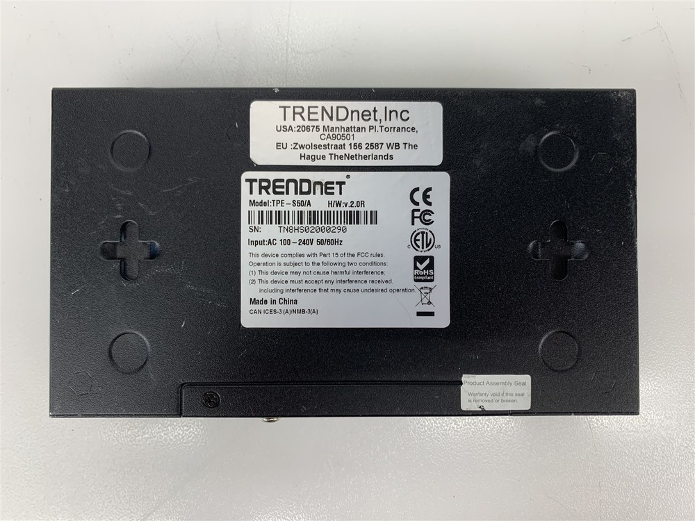 TRENDNet PoE + Switch TPE-S50A