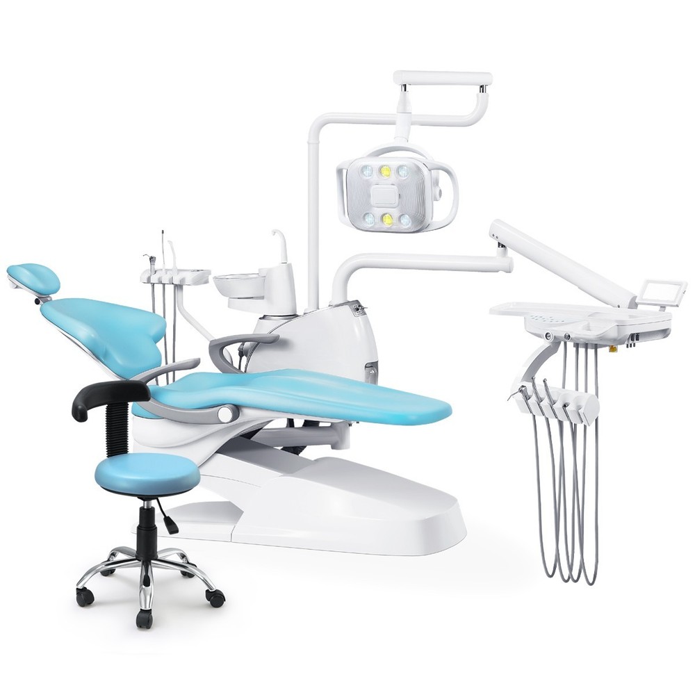 Dental Chair Unit Computer Controlled+ Stool/Portable Delivery Unit Compressor