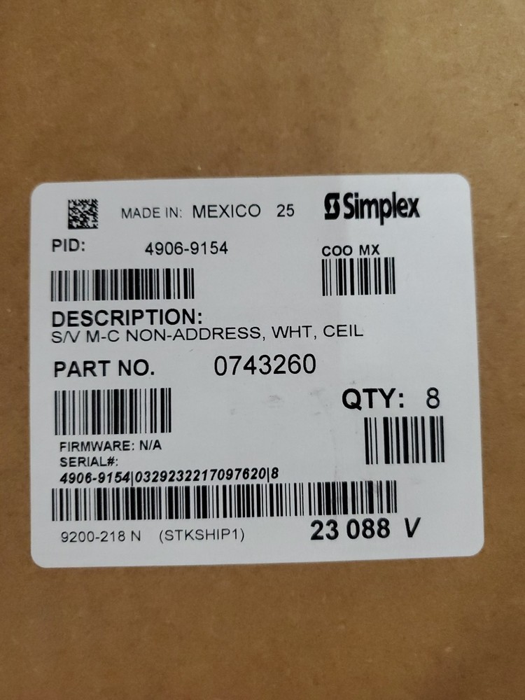 Simplex 4906-9154 - Speaker Strobe
