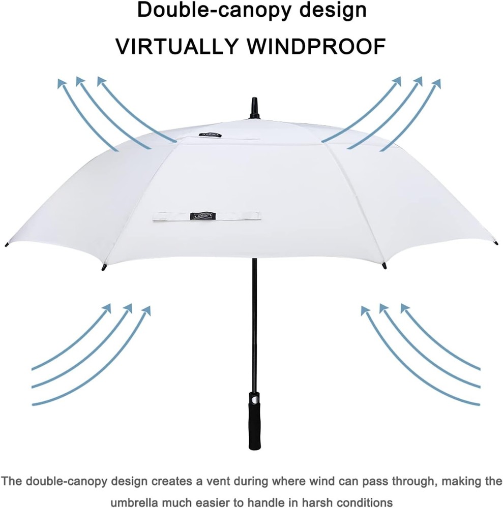 68 Inch Automatic Open Golf Umbrella Oversize Extra Large Double