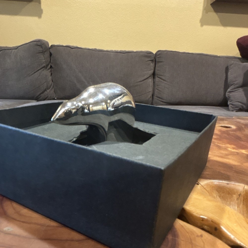 Dansk Silver Plate Polar Bear Collectible Figurine, Made in Japan