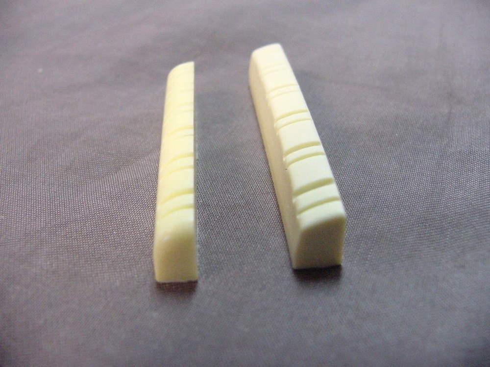 2 PRE-FITTED UPPER NUTS FOR TWELVE STRING GUITAR ( 12 STRING)