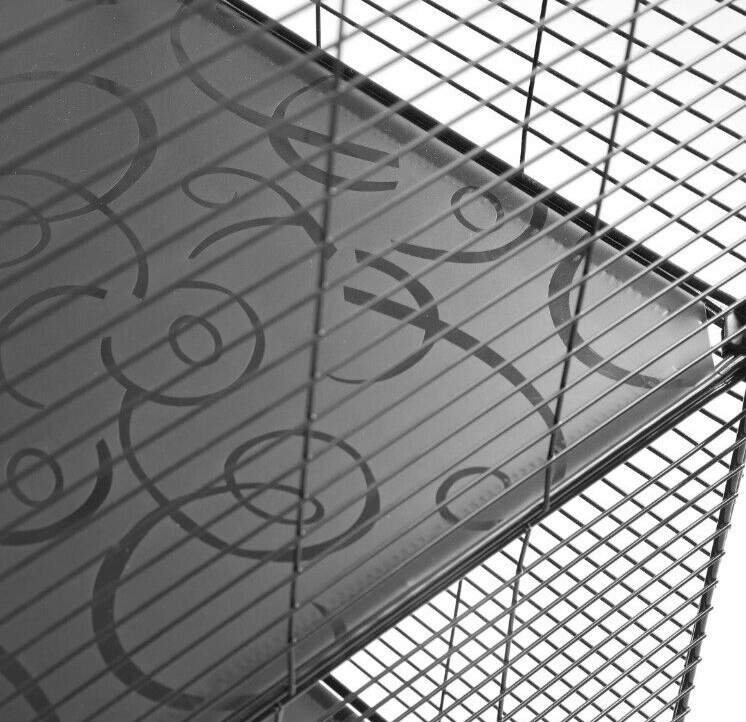 4-Tier Large Cat Cage Enclosure Metal Wire Kennel Playpen Catio with Hammock