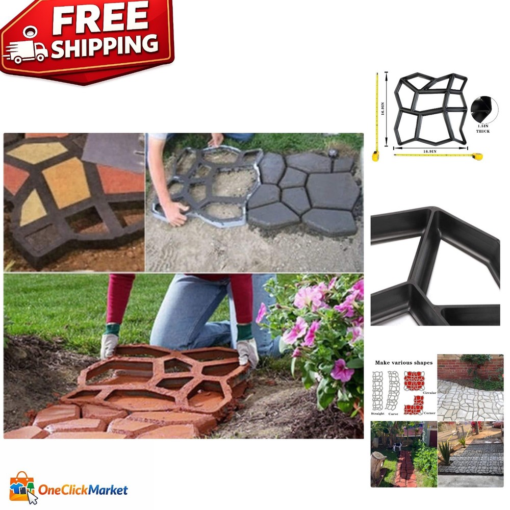 Pathmate Stepping Stone Mold for Effortless Garden Paths – 16.9" Size