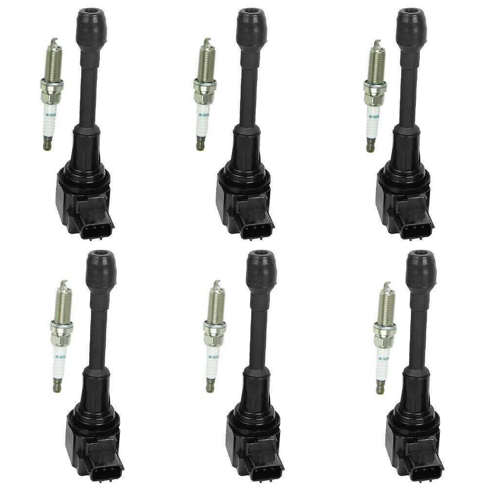 6X OEM Ignition Coil + 6X Iridium Spark Plug for Nissan Maxima Murano 3.5L UF550