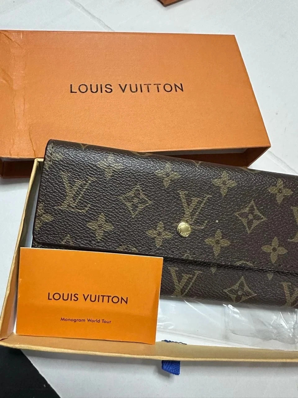 Louis Vuitton Portefeuille Sarah Long Wallet Brown Monogram