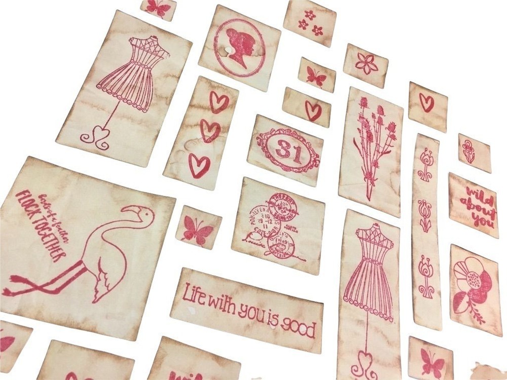 Junk Journal Romance Theme Ephemera Rustic Die Cuts Set 30 Pcs u Scrapbooking E