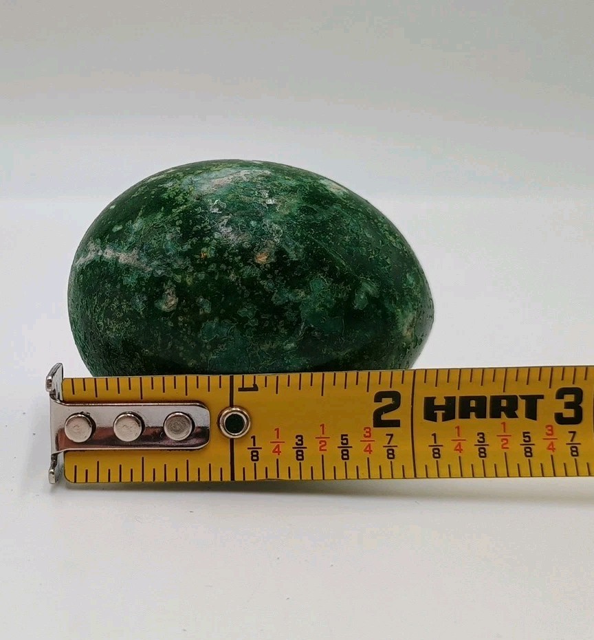 Green Marbled Stone Egg - 2.5" x 2"