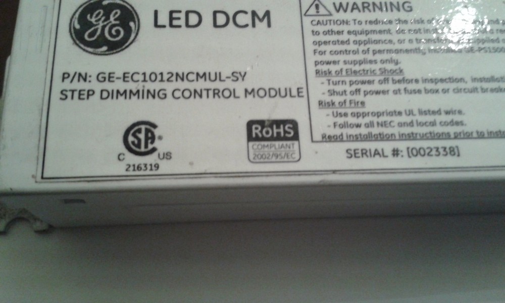 GE LED  DCM  GE - EC1012NCMUL-SY  STEP DIMMING CONTROL MODULE  new