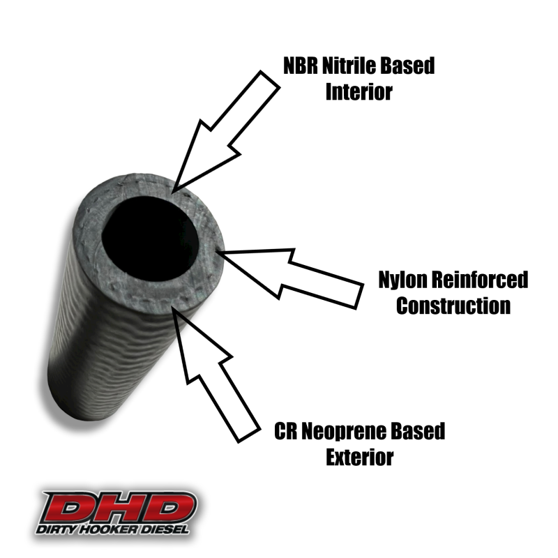 DHD 700-015AFT DELUXE LLY DURAMAX RUBBER FUEL HOSE KIT 2004.5-2005 6.6L