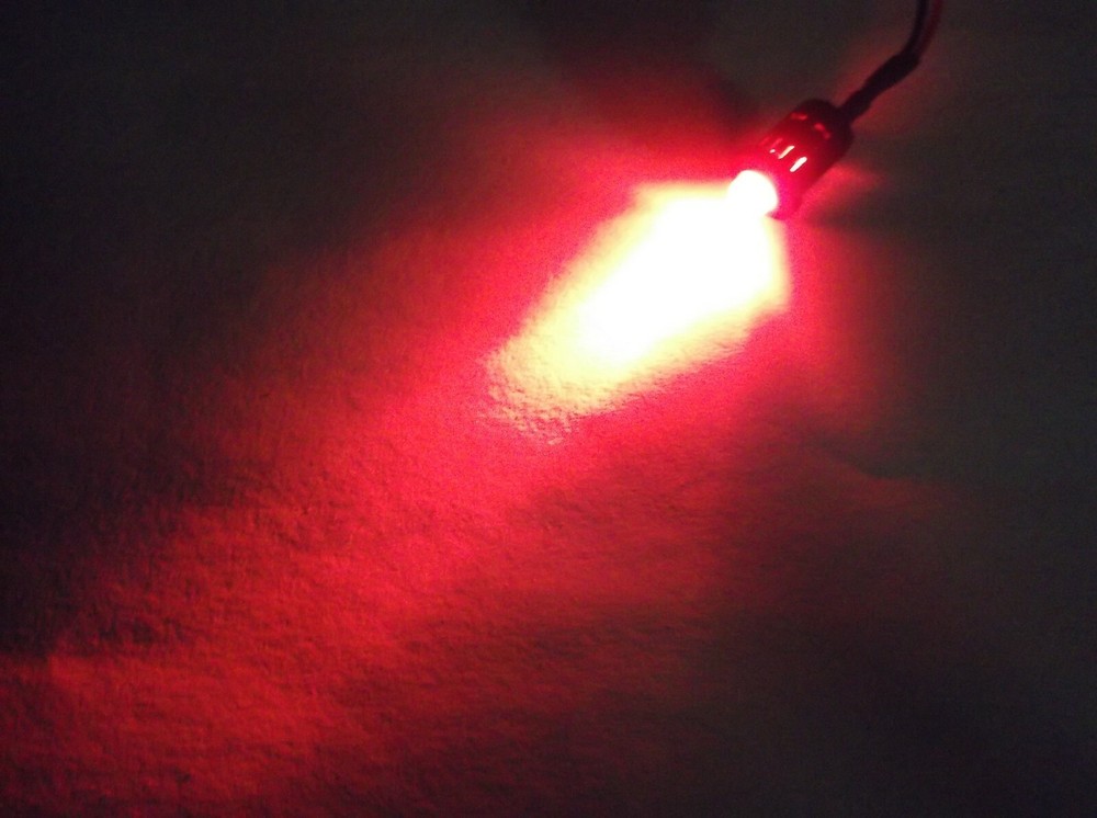 3 Super Bright BBT 12 volt DC Red LED 3/8" Snap-In Indicator Lights