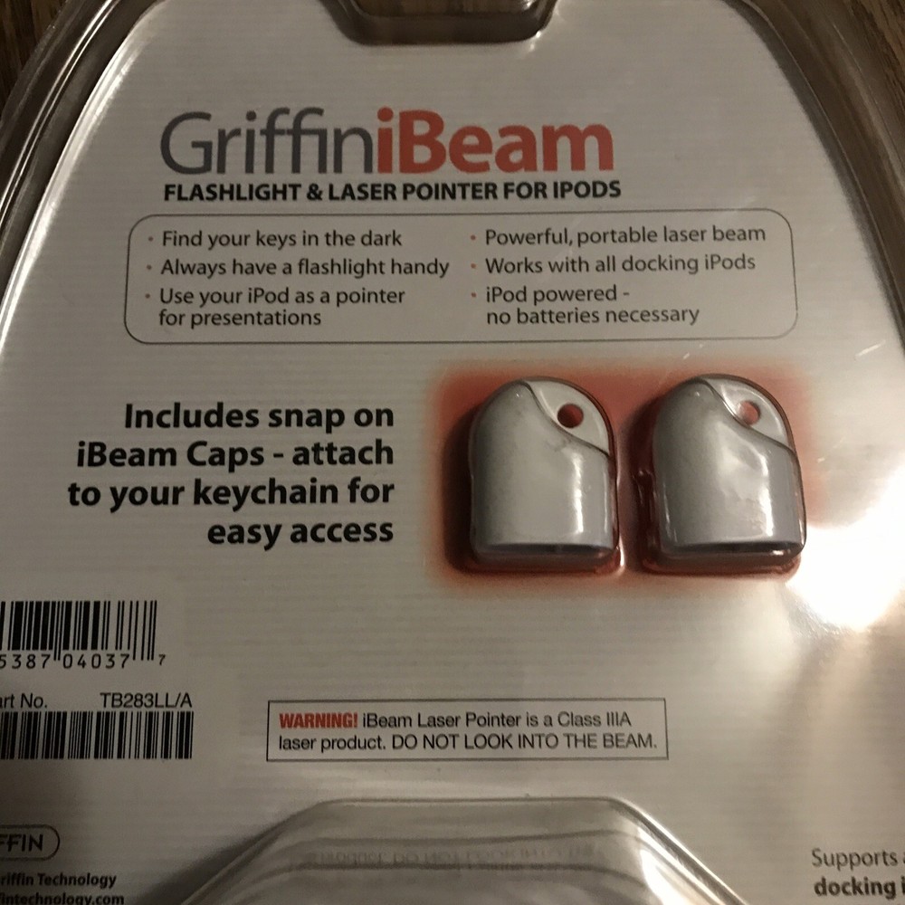 GriffiniBeam Flashlight & Laser Pointer for ipods NEW Sealed