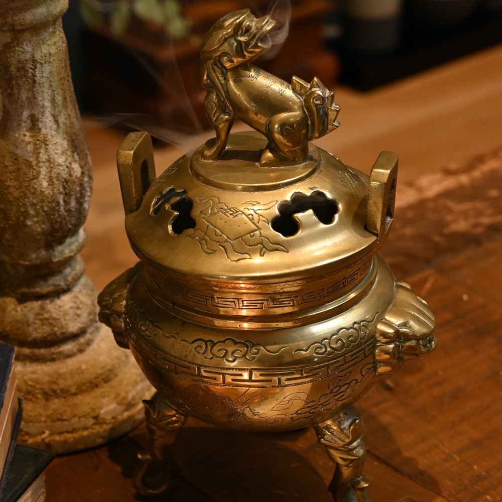 Vintage Foo Dog Incense Burner