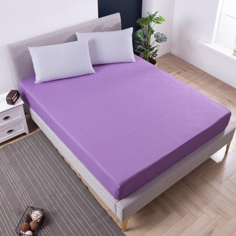 Waterproof Fitted Sheet Solid Color Bedding Mattress Protector Cover Washable