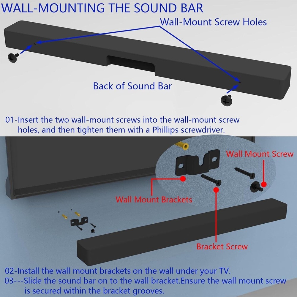 Speaker Wall Mount Brackets for Vizio More Surround