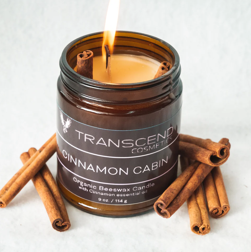 Cinnamon Cabin Organic Beeswax Candle