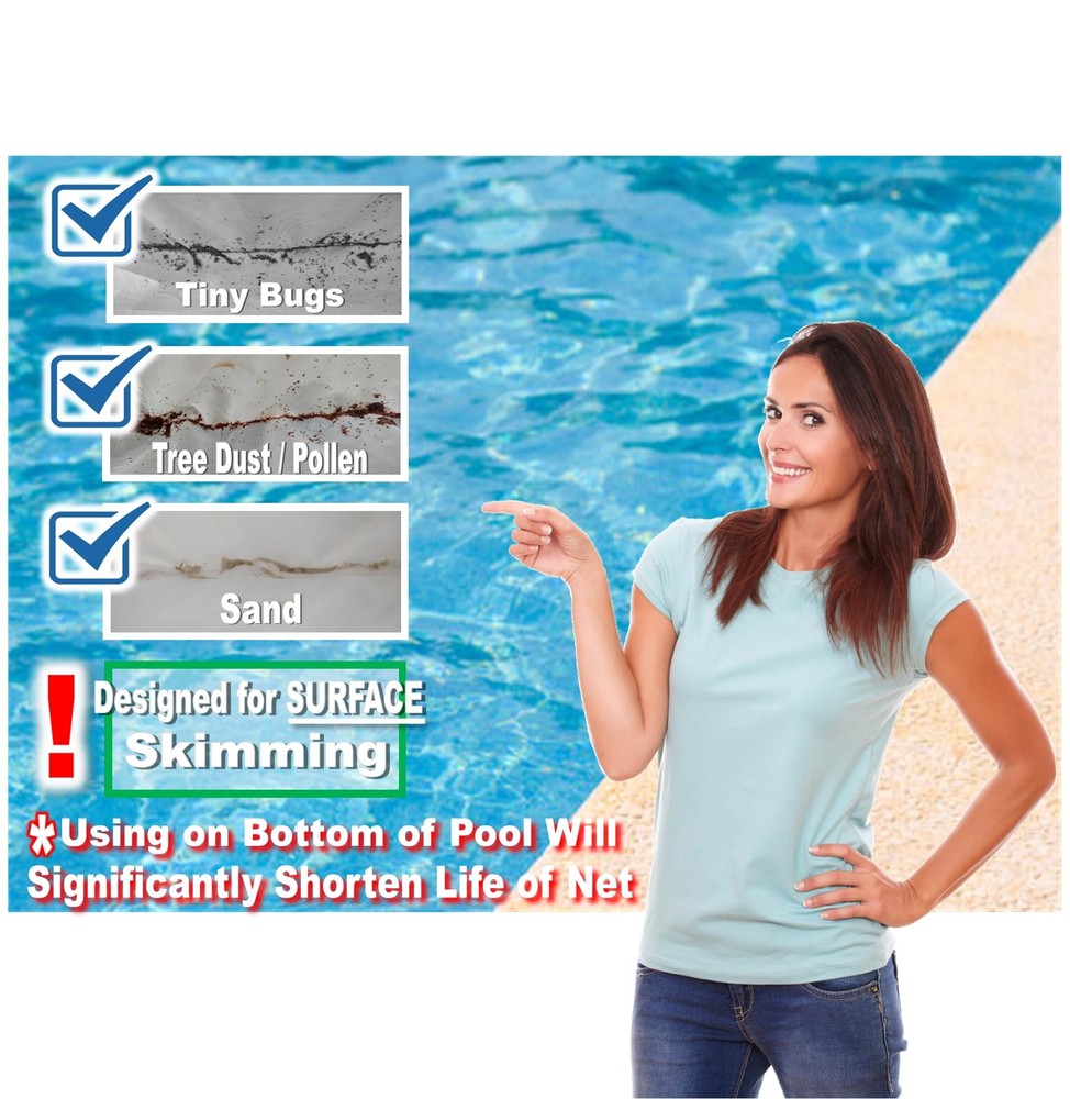 Ultra Fine Mesh Pool Skimmer Insert | Collects Sand Pollen Tree Dust Tiny