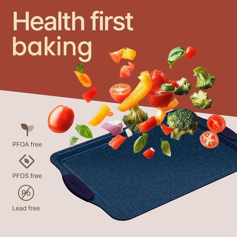 Nonstick Carbon Steel Bakeware Set Oven Safe Easy Clean Stackable New