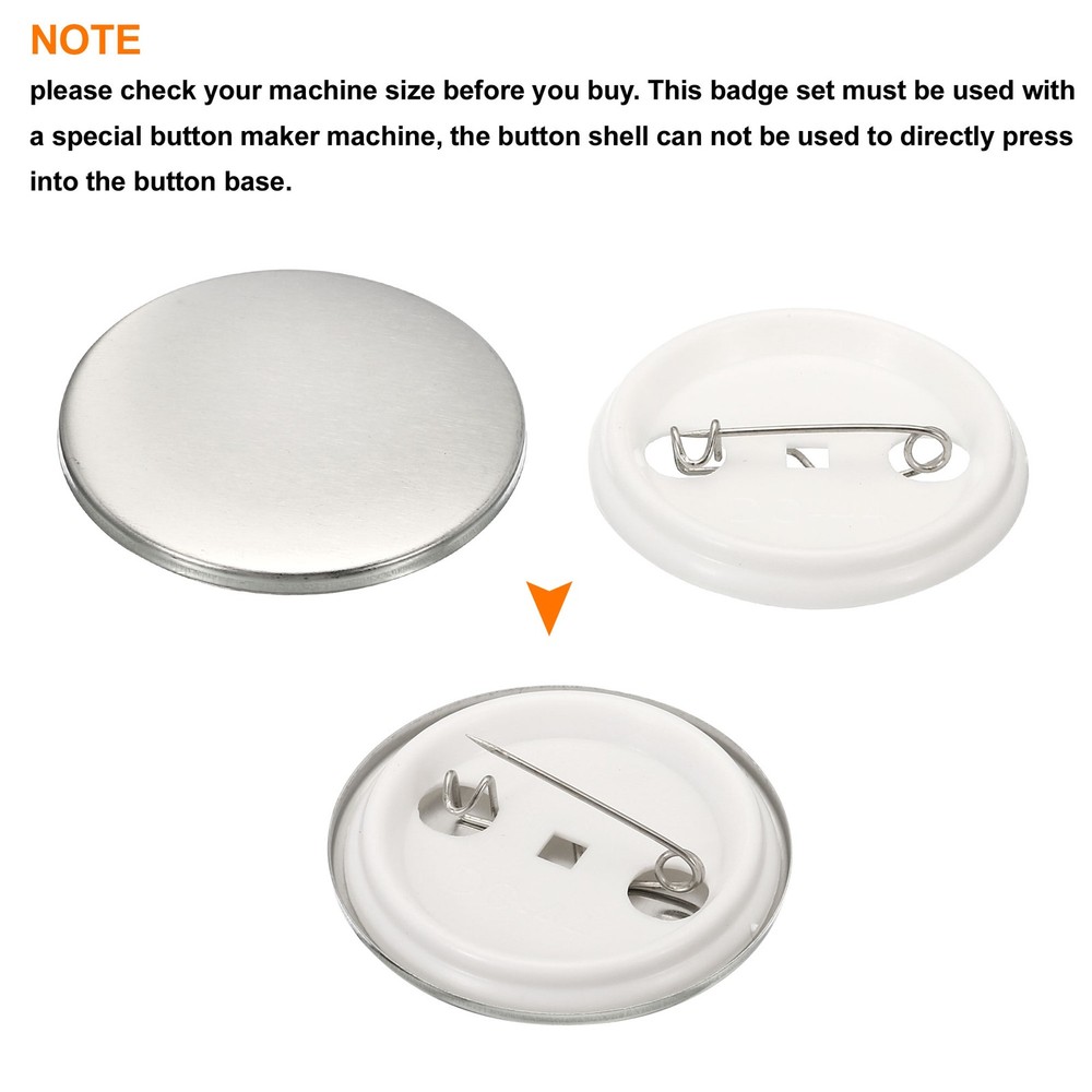 1.72" Blank Button Making ,10Pcs Round Badge Parts for Button Maker Machine