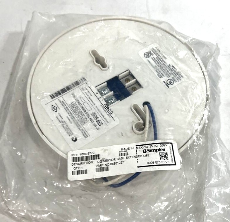 Simplex CO Sensor Base Extended Life 06501227