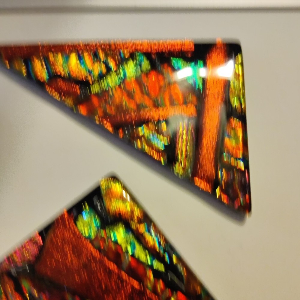 Multicolor Ammolite On Mat For Framing Wall Art