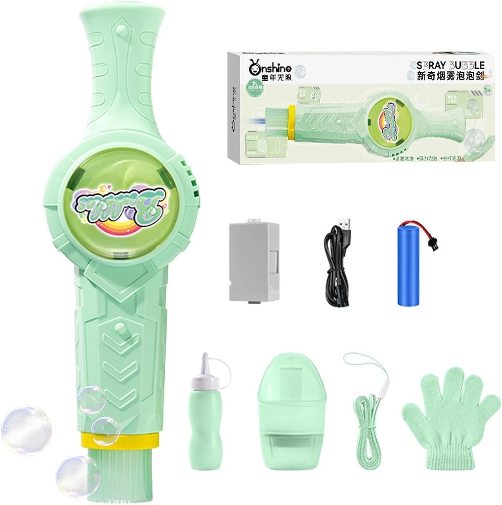 Fog Bubble Machine, Rechargeable Automatic Electric Smoke Bubble Machine, Magic