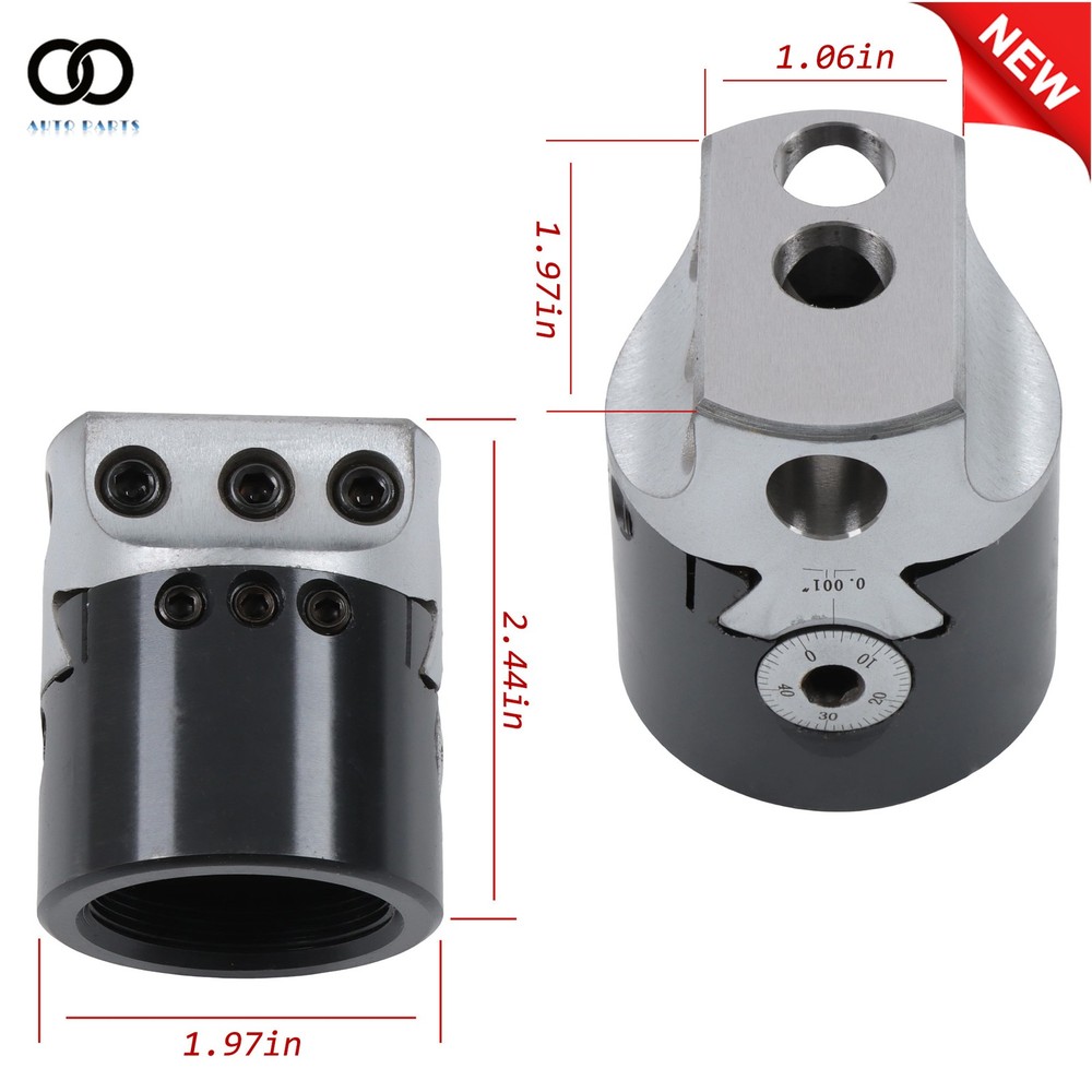 High Precision 2Inch Boring Head 0.001 Radius 1-1/2-18" Thread Mount 5/8" Offset