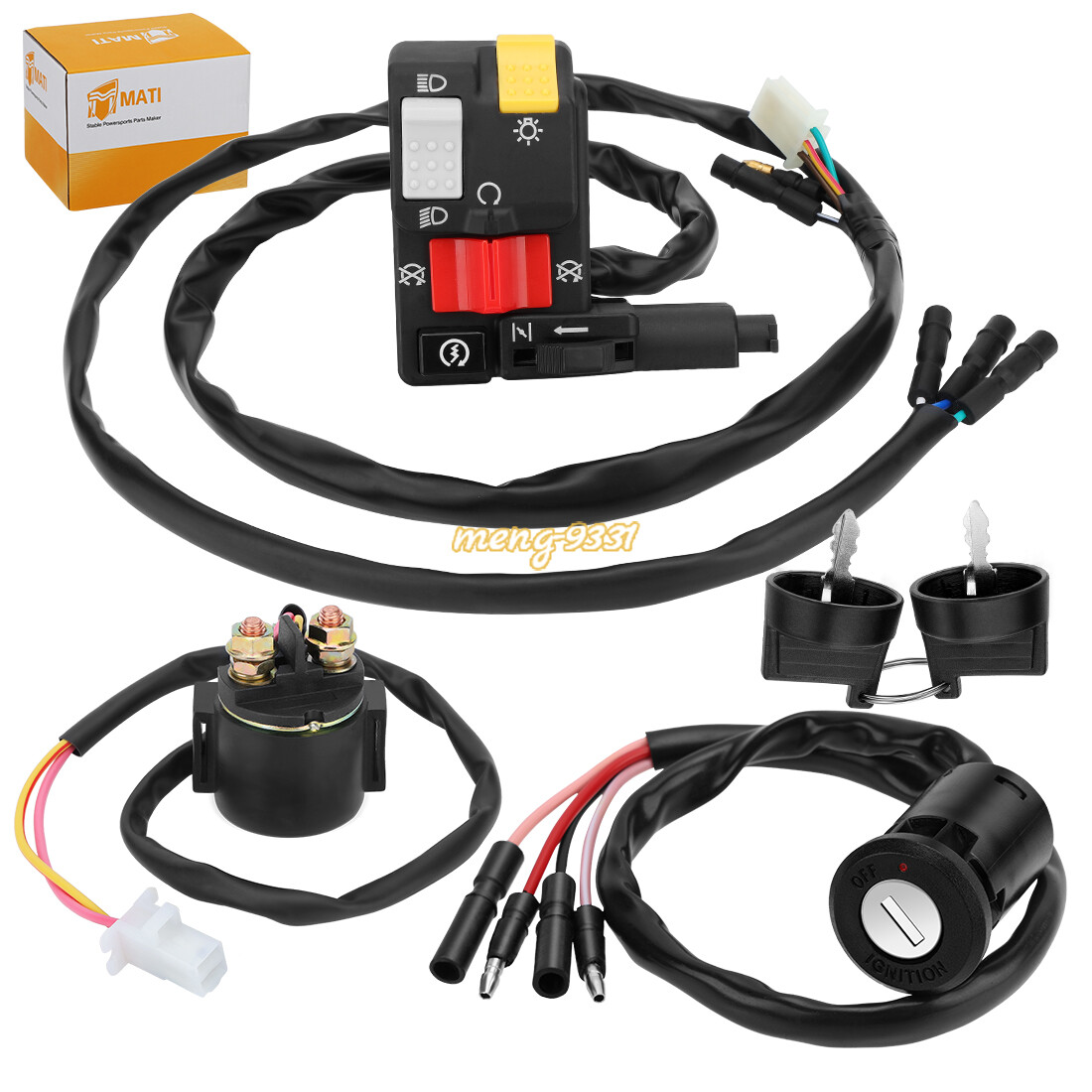 Handlebar Ignition Key Switch w/Relay for Honda FourTrax 300 TRX300/FW 1996-2000