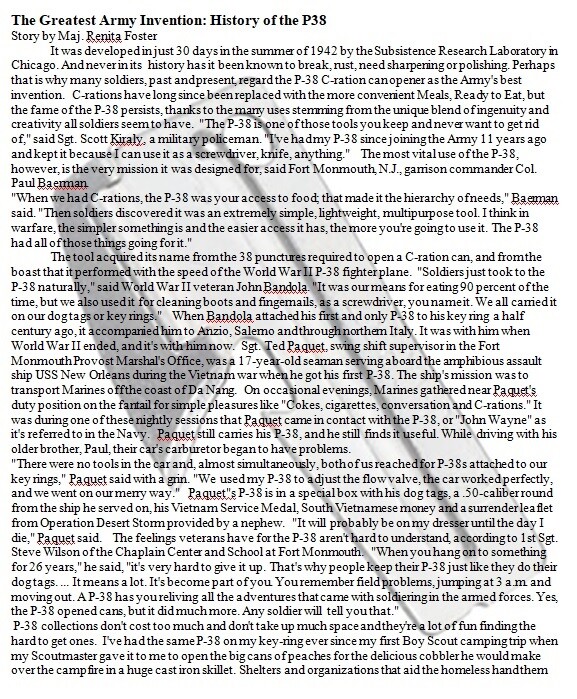 P38 & P51 Can Opener US Shelby Co + Key Ring f Military Survival Scout Hiking US