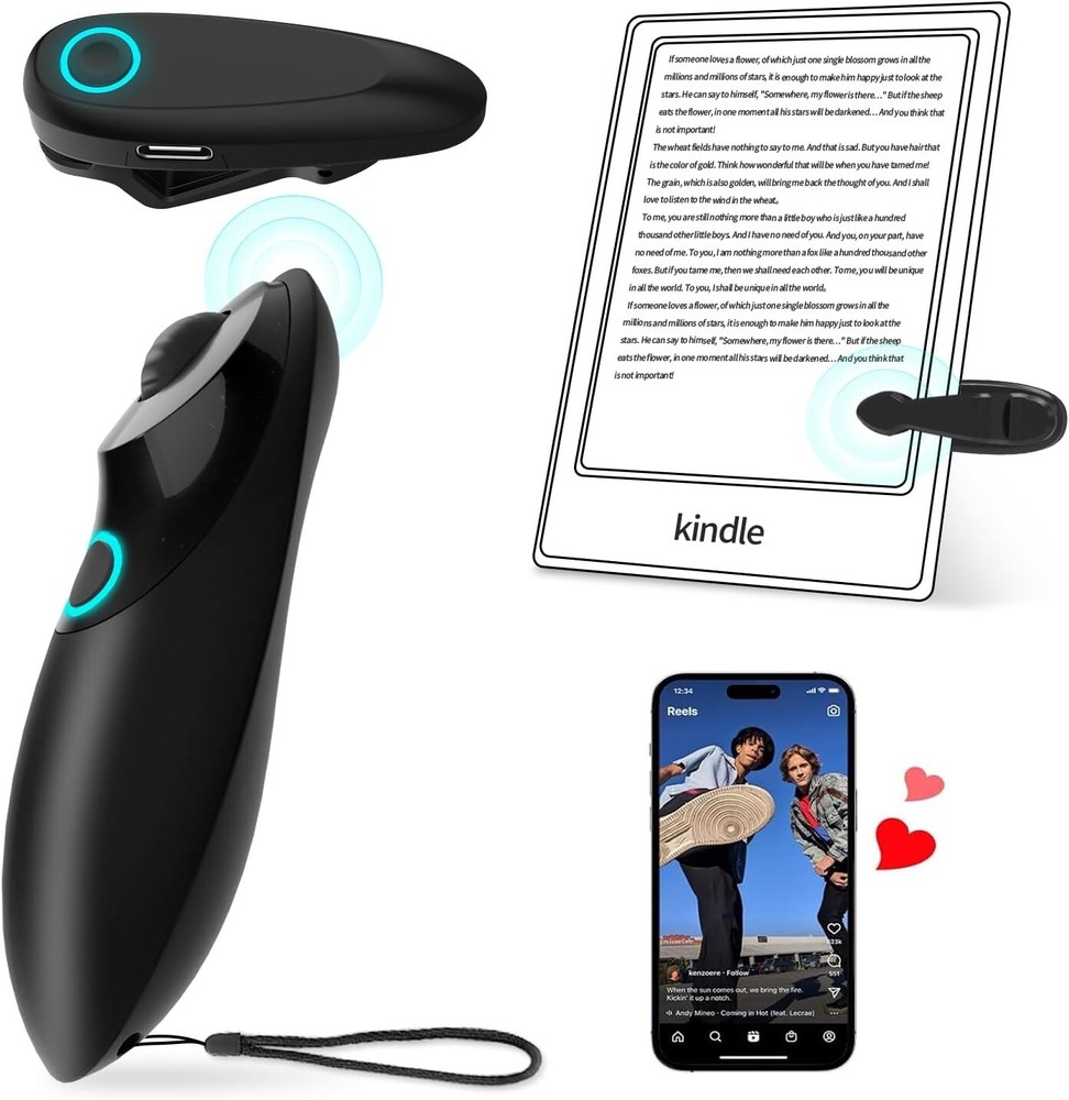 Upgrade for Kindle Page Turner Remote Control Remote Scrolling