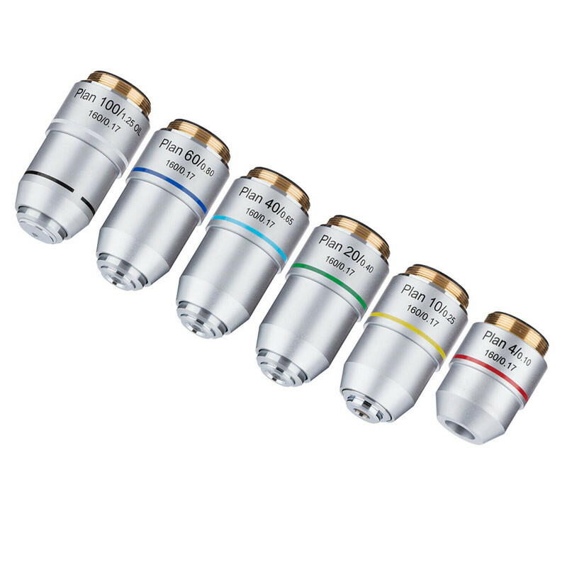 4X-100X Biological Microscope PLAN Objective Lens Universal RMS Standard Thread