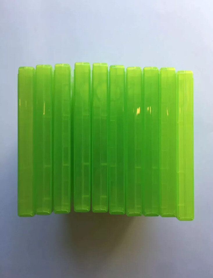 New 10 XBOX 360 Translucent Green Replacement Video Game Storage Shell Cases