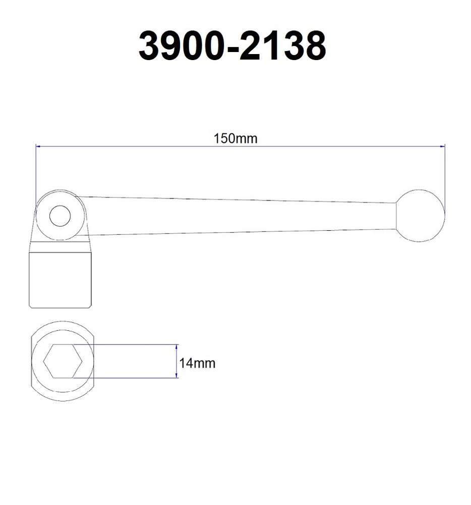 SPARE HANDLE FOR 4" MILLING VISE (3900-2138)