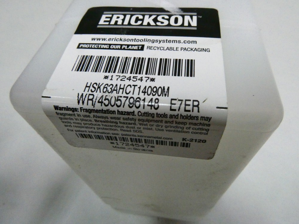 Erickson HSK63AHCT14090M Tool Holder