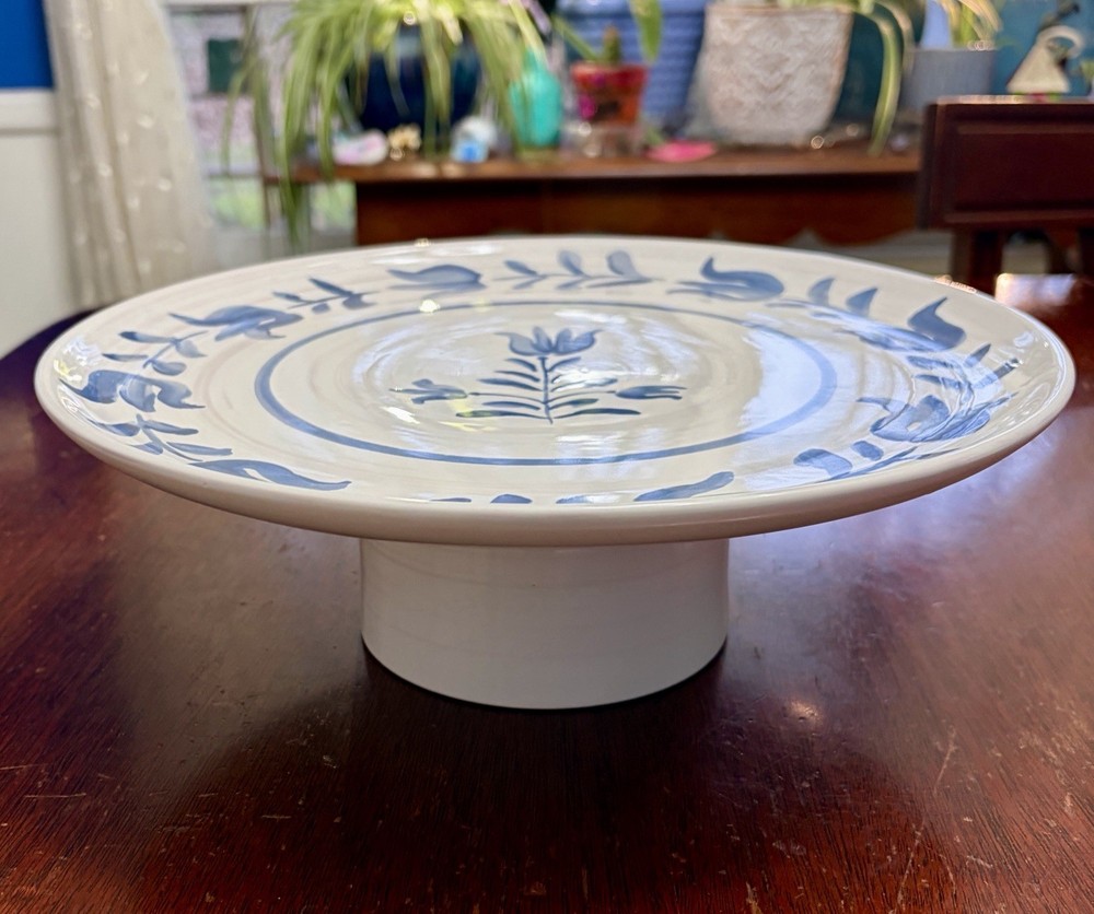 Target Threshold Blue And White Cake Stand