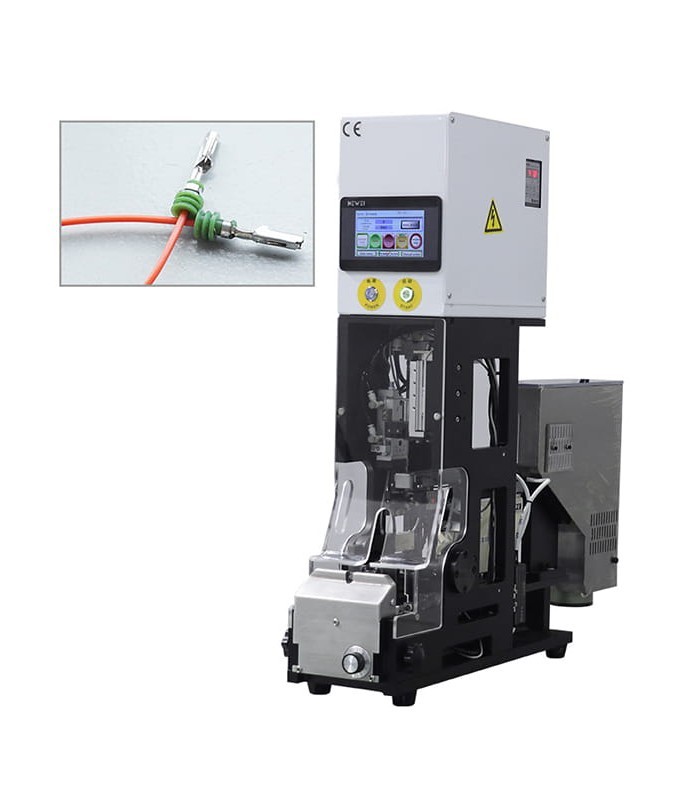 Automatic Rubber Crimping Machine on Cable