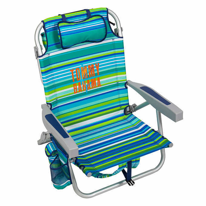 2-Pack Tommy Bahama Beach Chair Lay Flat, Reclining, Adjustable, Storage, NEW